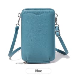 image-Lychee Pattern Vertical Zipper Mobile Phone Foreign Trade Mini Large Capacity Women's Shoulder Bag