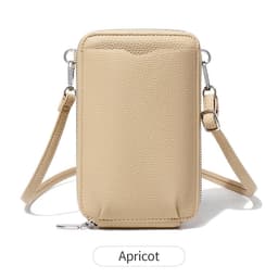 image-Lychee Pattern Vertical Zipper Mobile Phone Foreign Trade Mini Large Capacity Women's Shoulder Bag