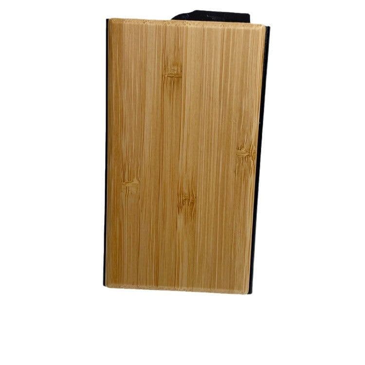 image-Creative Wooden Business Card Metal Sticker Wood Automatic Pop-up Bank Card RFID Box