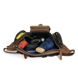 image-Leather Belt Retro Multi-functional Motorcycle Satchel Leather All-match Casual Chest Bag
