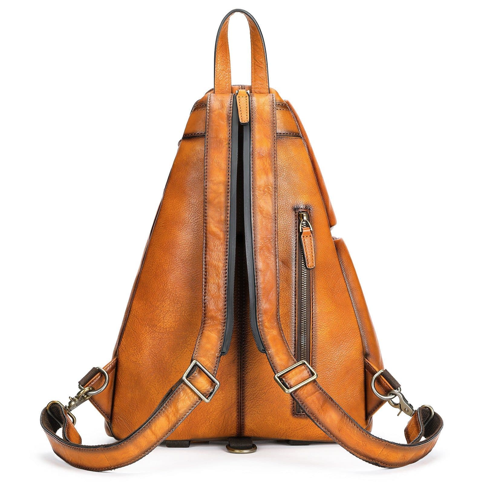 image-Casual Shoulder Crossbody First Layer Cowhide Sports Chest Bag