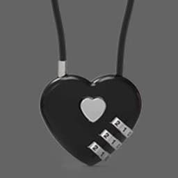 image-Peach Heart Long Wire Rope Love Lock