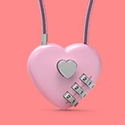 image-Peach Heart Long Wire Rope Love Lock