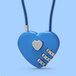 image-Peach Heart Long Wire Rope Love Lock