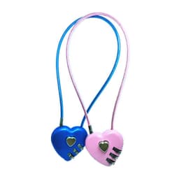 image-Peach Heart Long Wire Rope Love Lock