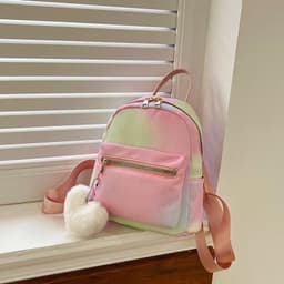 image-Nylon Cloth Large Capacity Simple Casual Simple Candy Color Texture Hand-carrying Backpack
