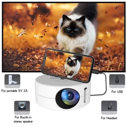 image-Household Portable Small Mobile Phone Wired Same Screen Projector