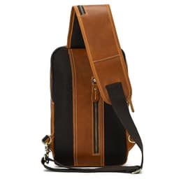 image-Men's Retro Crazy Horse Skin Shoulder Bag