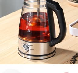 image-110v American Standard Household Tea Boiler Steam Spray Black Teapot Glass Electric Kettle Coffee Pot