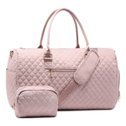 image-Women's Quilted Travel Baggage Carousel Wash Bag