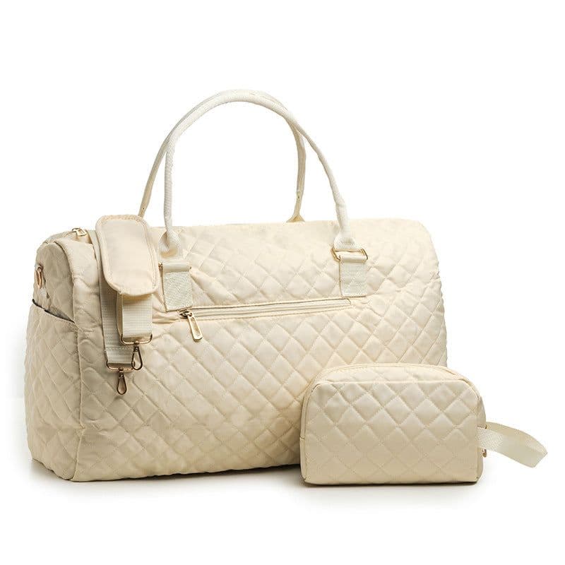 image-Women's Quilted Travel Baggage Carousel Wash Bag