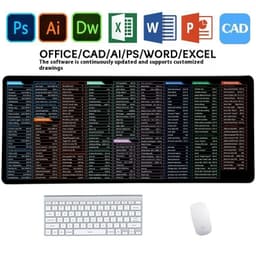 image-Full English Shortcut Keys Super Large Stain-resistant Office Mouse Mat