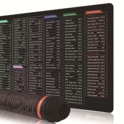 image-Full English Shortcut Keys Super Large Stain-resistant Office Mouse Mat