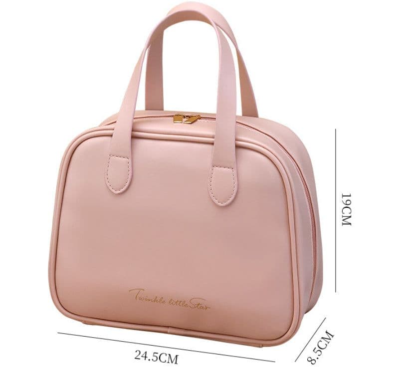 image-Women's Fashionable Half-bend Portable Cosmetic Bag
