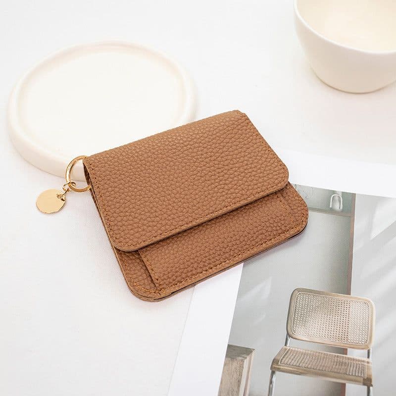 image-Women's Short Chic Multiple Card Slots Magnetic Snap Wallet