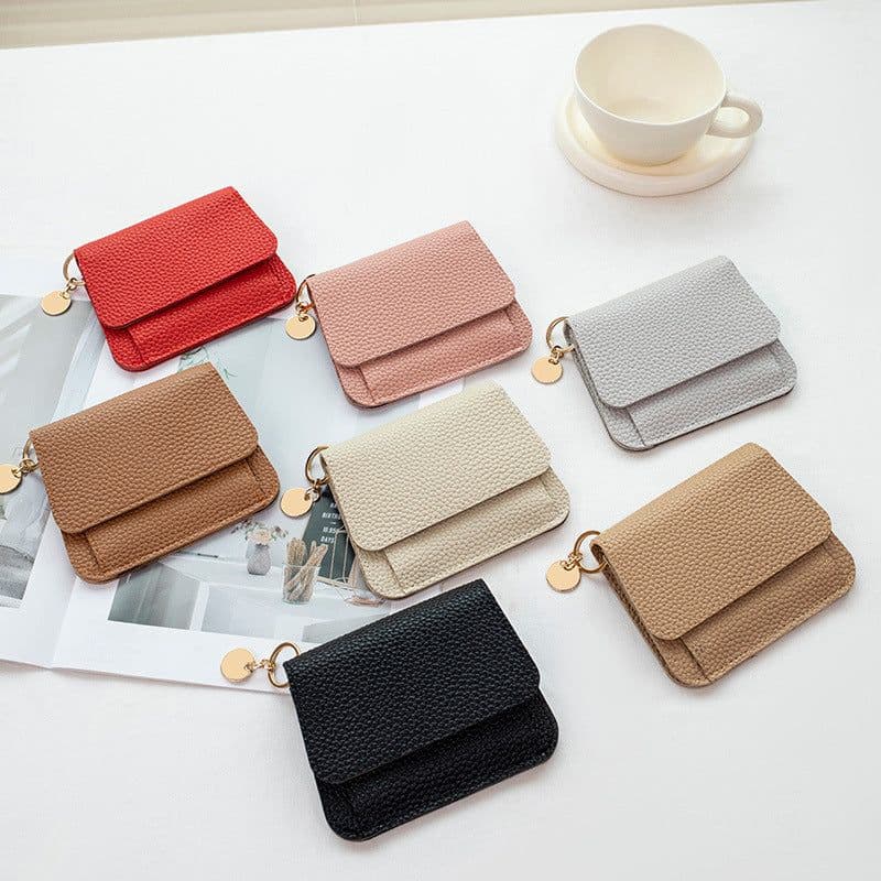 image-Women's Short Chic Multiple Card Slots Magnetic Snap Wallet
