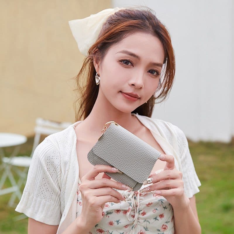 image-Women's Short Chic Multiple Card Slots Magnetic Snap Wallet