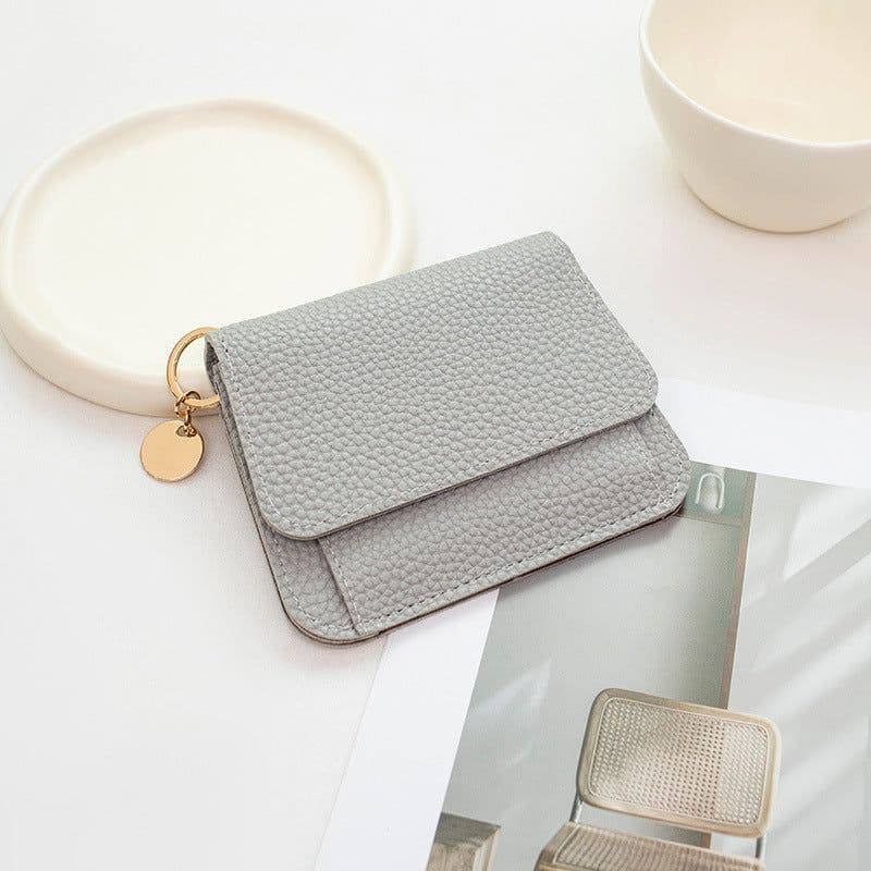 image-Women's Short Chic Multiple Card Slots Magnetic Snap Wallet