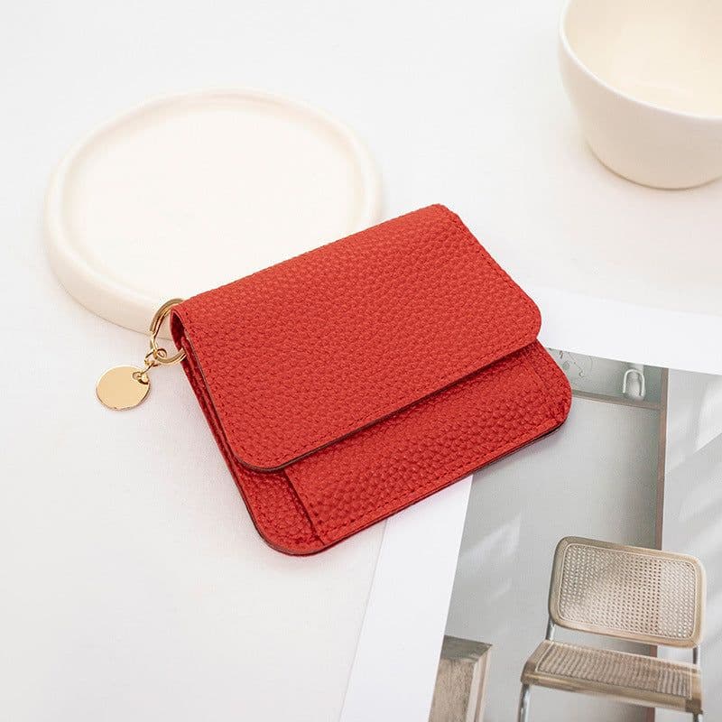 image-Women's Short Chic Multiple Card Slots Magnetic Snap Wallet