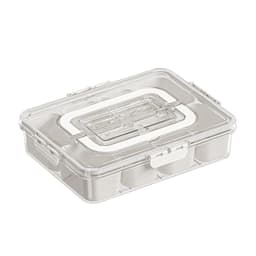 image-8 Grids Divided Serving Tray Fruits Snack Box Organizer Food Storage Container Seasoning Separator Box Refrigerator Organizer