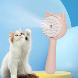 image-Hair Cleaning Brush With Mist Multifunctional Cat Grooming Brush Rechargeable Self Cleaning Slicker Brush For Pets Dogs & Catsb Pet Products