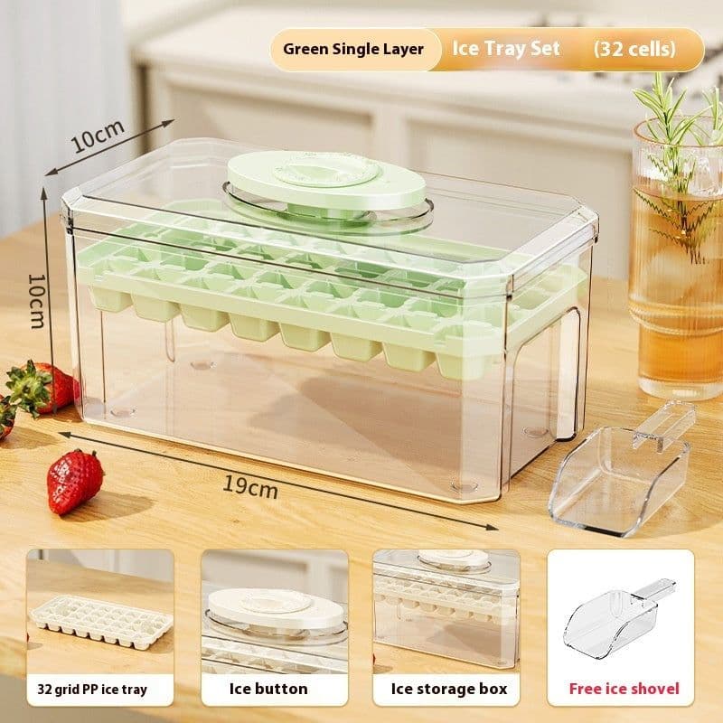 image-PP Material Ice Mould Quick Demould Ice Cube Tray Creative Party Bar Kitchen Freezer Cooling Drink Ice Box Silicone Molds Kitchen Gadgets