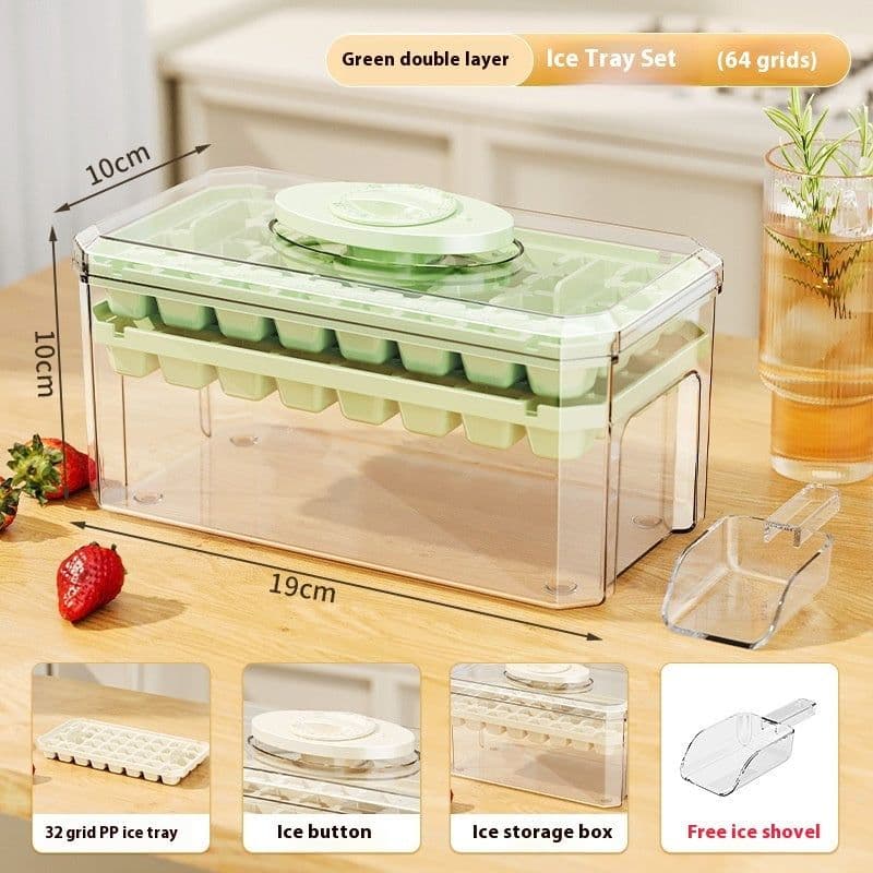 image-PP Material Ice Mould Quick Demould Ice Cube Tray Creative Party Bar Kitchen Freezer Cooling Drink Ice Box Silicone Molds Kitchen Gadgets