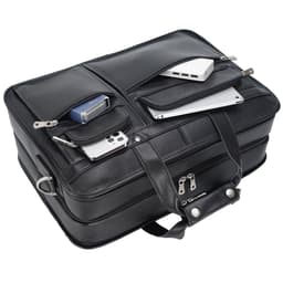 image-Tiding Leather Leather Business First Layer Cowhide 17-inch Laptop Bag