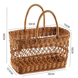 image-Picnic Basket Ins Style Props Rattan-like Hand-made Shopping Basket