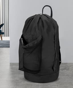 image-Sand-free Waterproof Oxford Cloth Drawstring Large Capacity Foldable Double-shoulder Travel Laundry Carrier