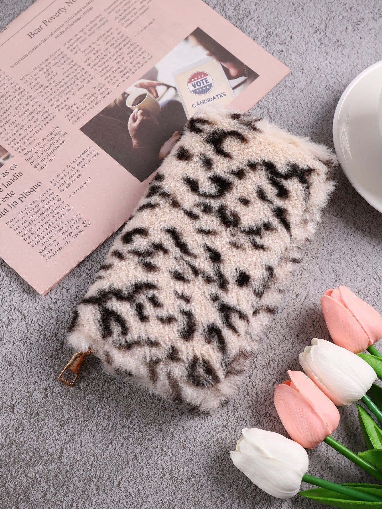 image-Creative Plush Coin Purse Fashion Leopard Print