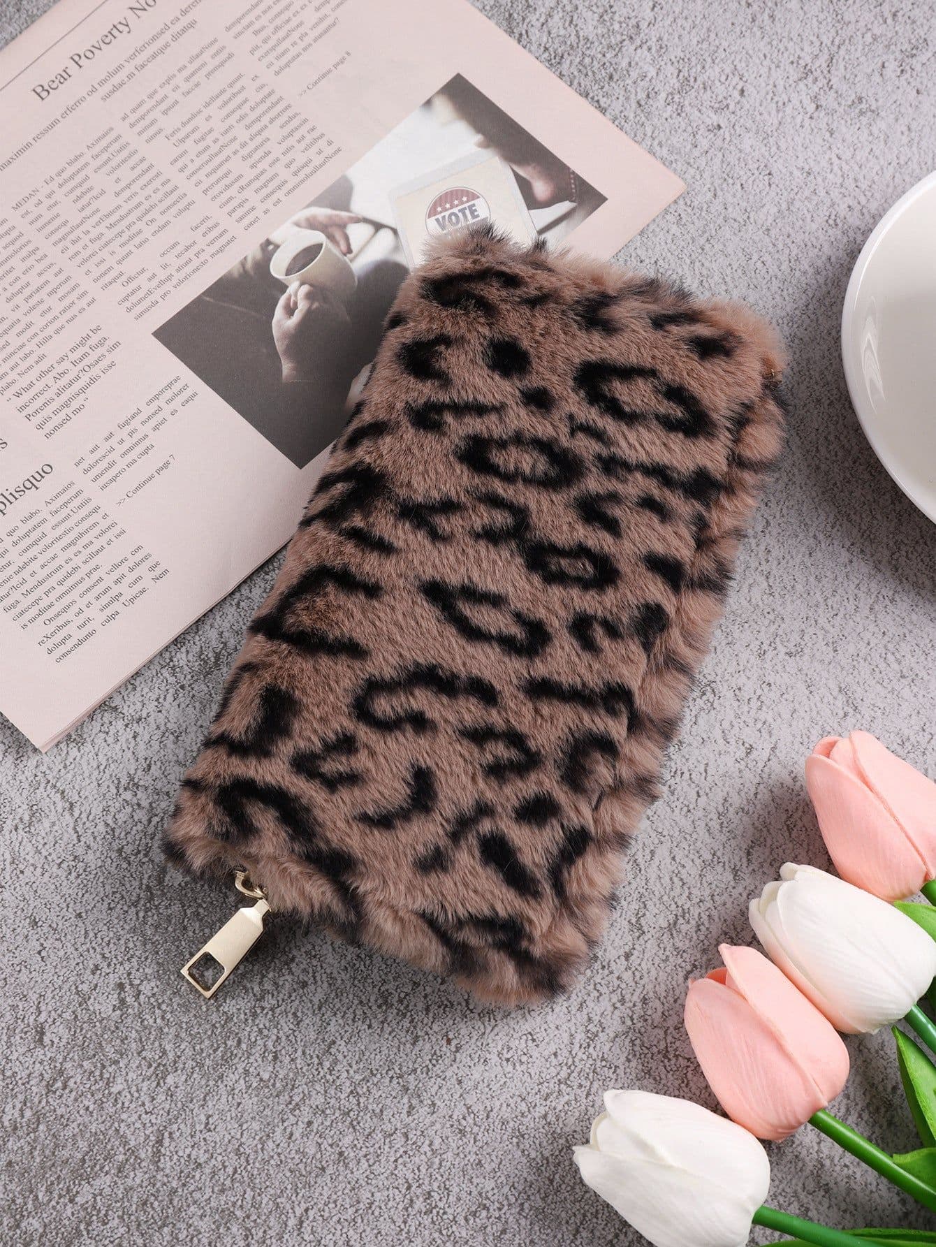 image-Creative Plush Coin Purse Fashion Leopard Print