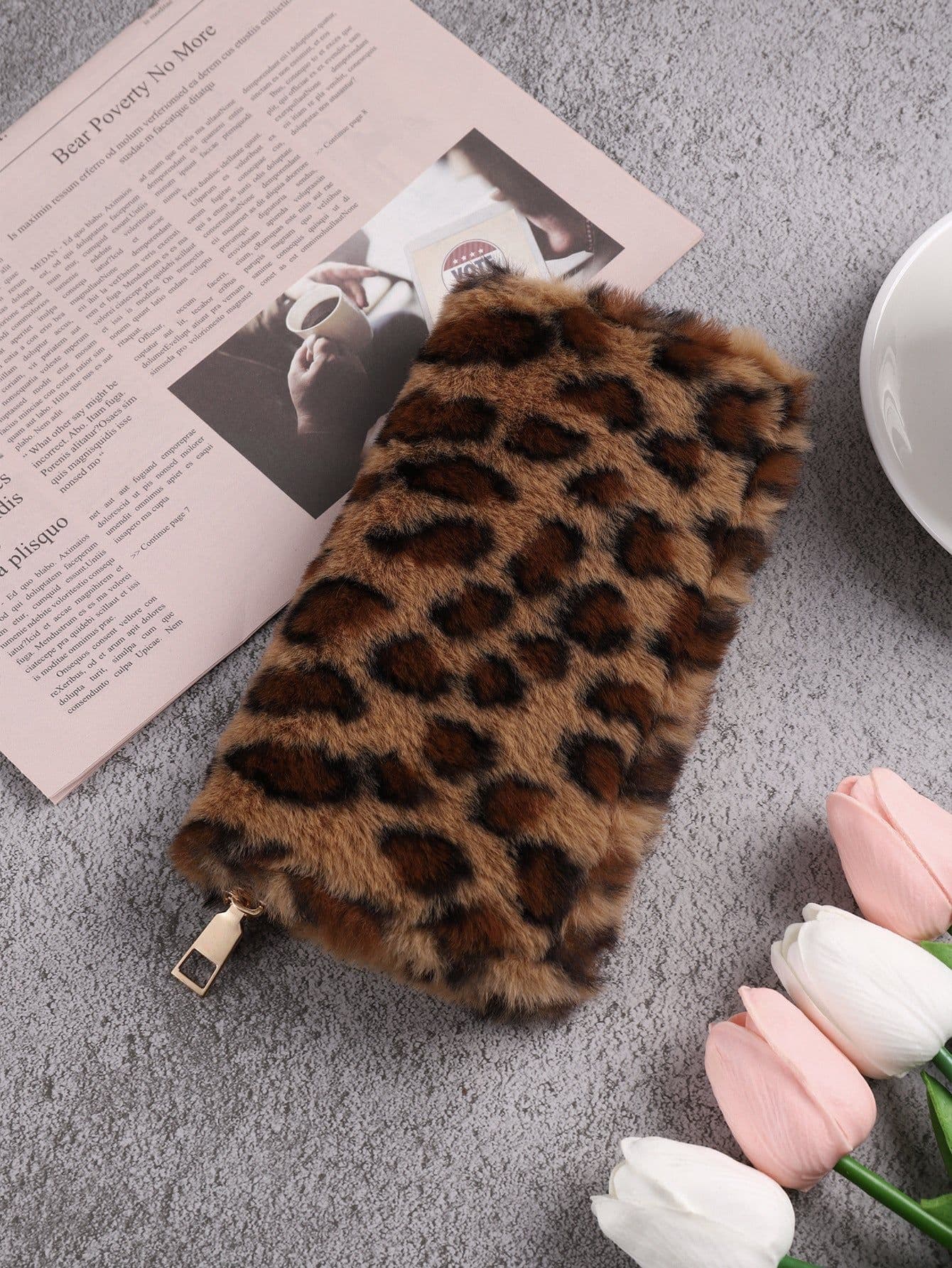 image-Creative Plush Coin Purse Fashion Leopard Print