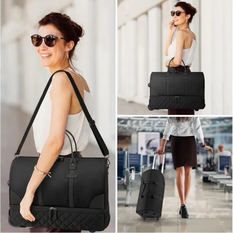 image-Trolley Convertible Portable Folding Travel Bag