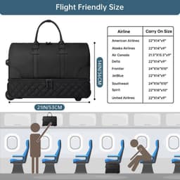 image-Trolley Convertible Portable Folding Travel Bag