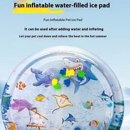 image-Summer Cooling Pet Water Bed Cushion Ice Pad Dog Sleeping Square Mat For Puppy Dogs Cats Pet Kennel Cool Cold