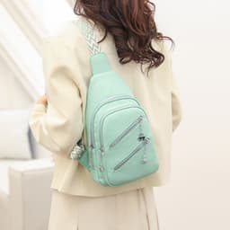 image-Women's Crossbody Lightweight Shopping Storage Backpack