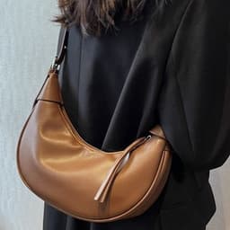 image-Women's Fashion Casual Shoulder Dumpling Bag