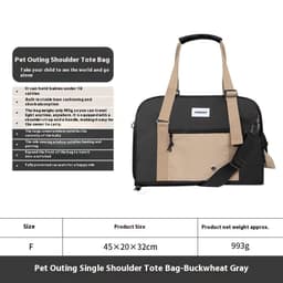 image-Outdoor Portable One-shoulder Crossbody Breathable Light Canvas Cat Bag Pet Bag