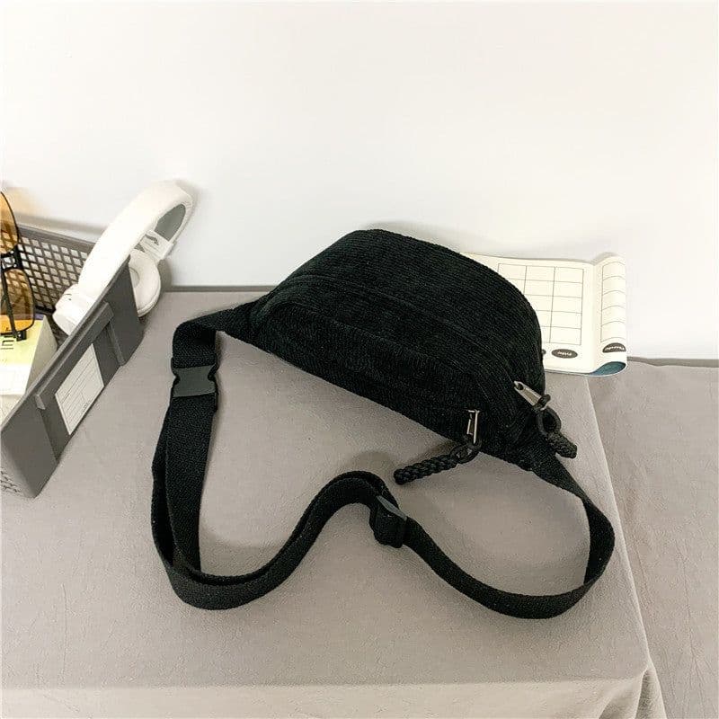 image-Women's Leisure Corduroy Lazy Corduroy Waist Bag