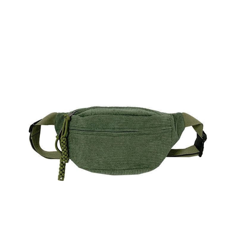 image-Women's Leisure Corduroy Lazy Corduroy Waist Bag