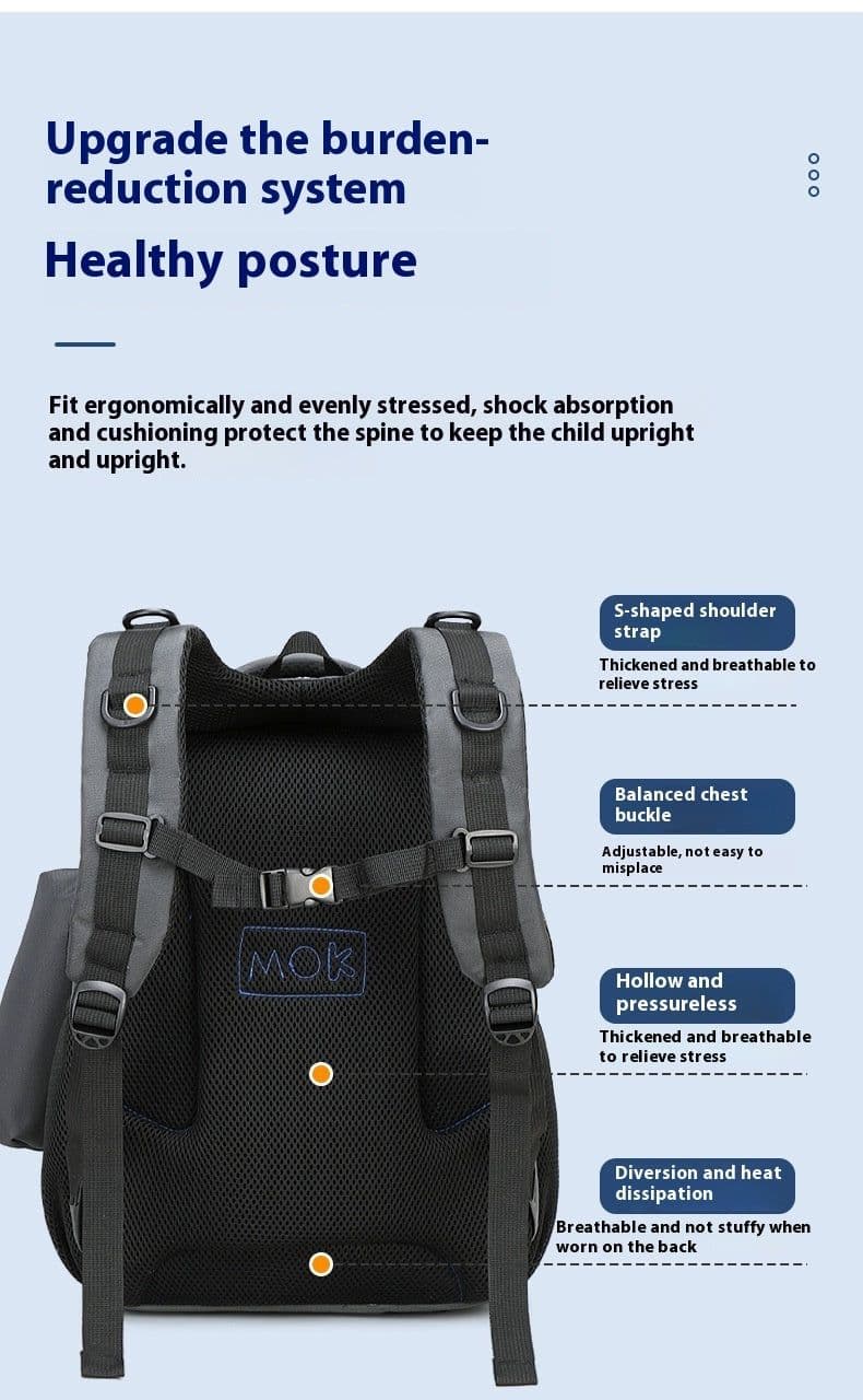 image-Hard Shell Football Burden Reduction Boy's Shoulder Large Capacity Belt Small Pen Bag Set Of School Bag