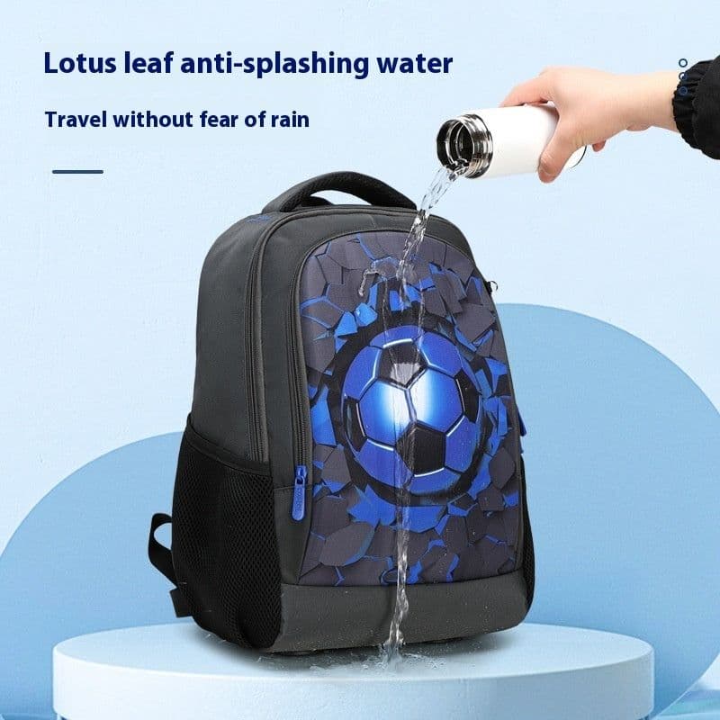 image-Hard Shell Football Burden Reduction Boy's Shoulder Large Capacity Belt Small Pen Bag Set Of School Bag