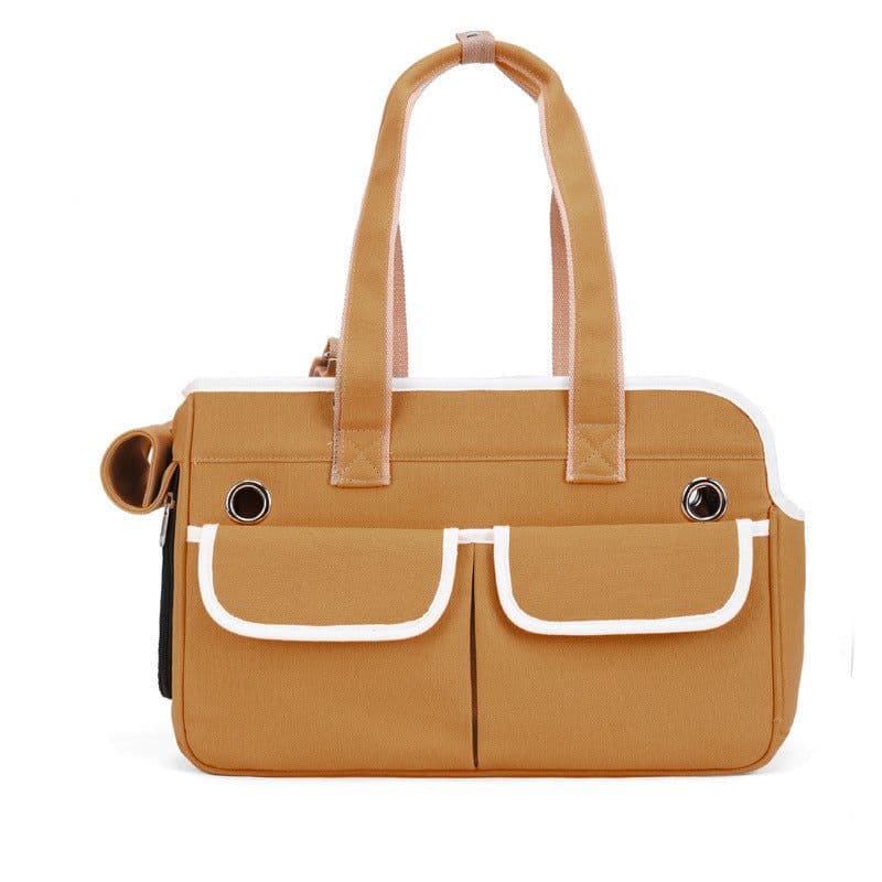 image-Outdoor Breathable Canvas Portable Portable Pet Bag