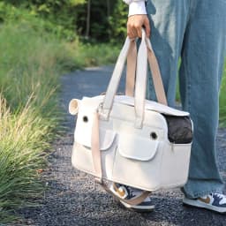 image-Outdoor Breathable Canvas Portable Portable Pet Bag