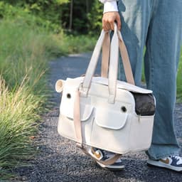 image-Outdoor Breathable Canvas Portable Portable Pet Bag