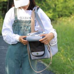 image-Outdoor Breathable Canvas Portable Portable Pet Bag
