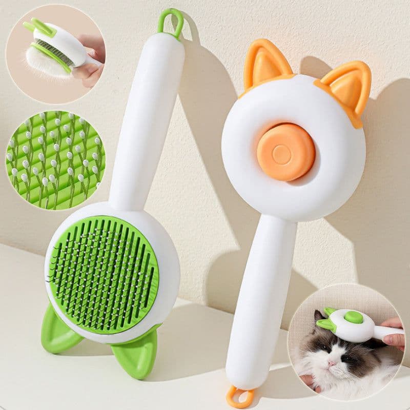 image-Pet Dog Brush Cat Comb Self Cleaning Pet Hair Remover Brush For Dogs Cats Grooming Tools Pets Dematting Comb Dogs Accessories Pet Products