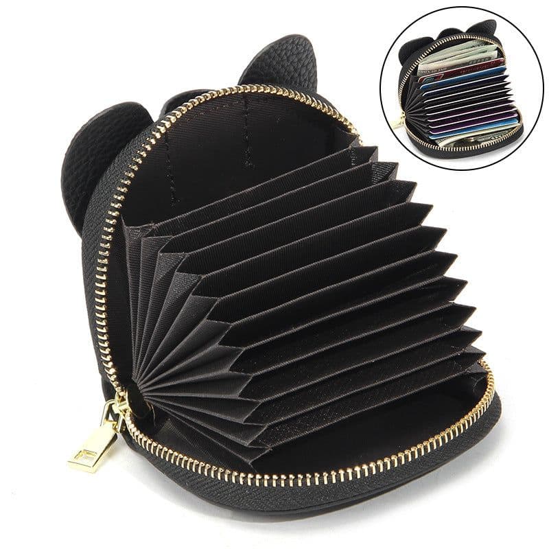 image-Leather Organ Card Holder Bags Creative Elephant Zipper Wallet Fashion Bag