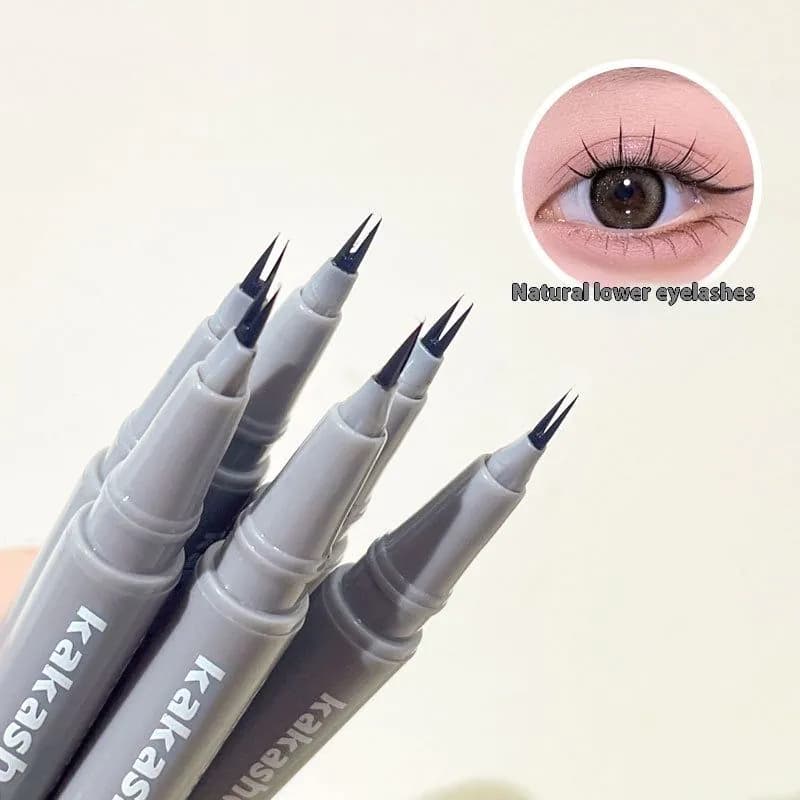 image-Kakashow Very Thin Double Claw Liquid Eyeliner Mom Eyelashes Crouching Silkworm